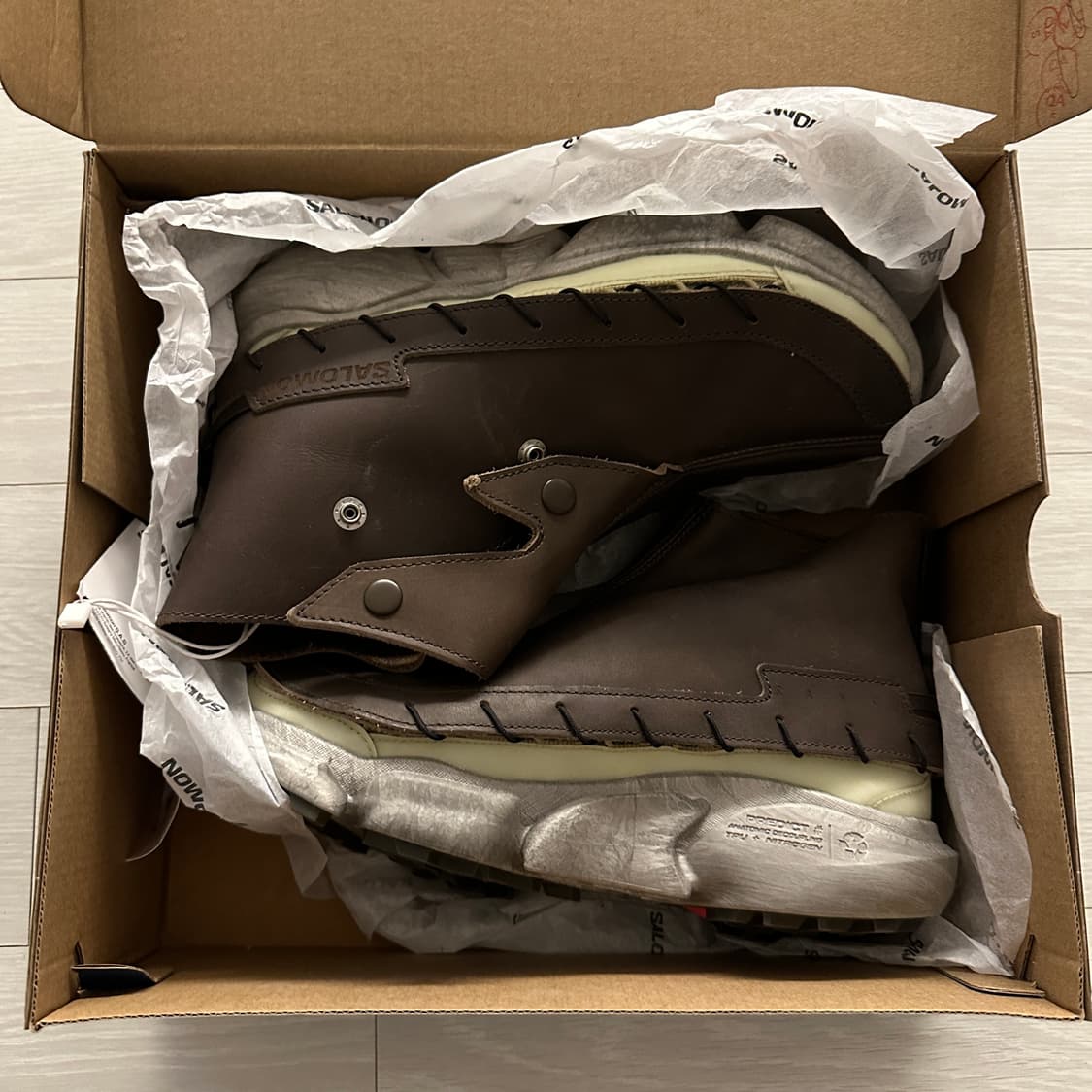 살로몬 x 란라 SKOR 블리치드 샌드 알파파 245 상품이미지5