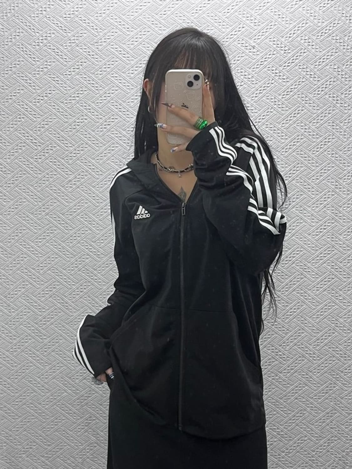 아디다스 올드스쿨 빈티지 후드 져지 집업 100 C07976 상품이미지2