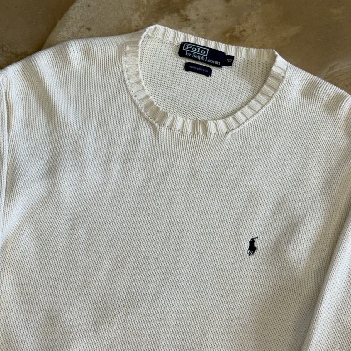 110 폴로랄프로렌 화이트 코튼 니트 상품이미지1