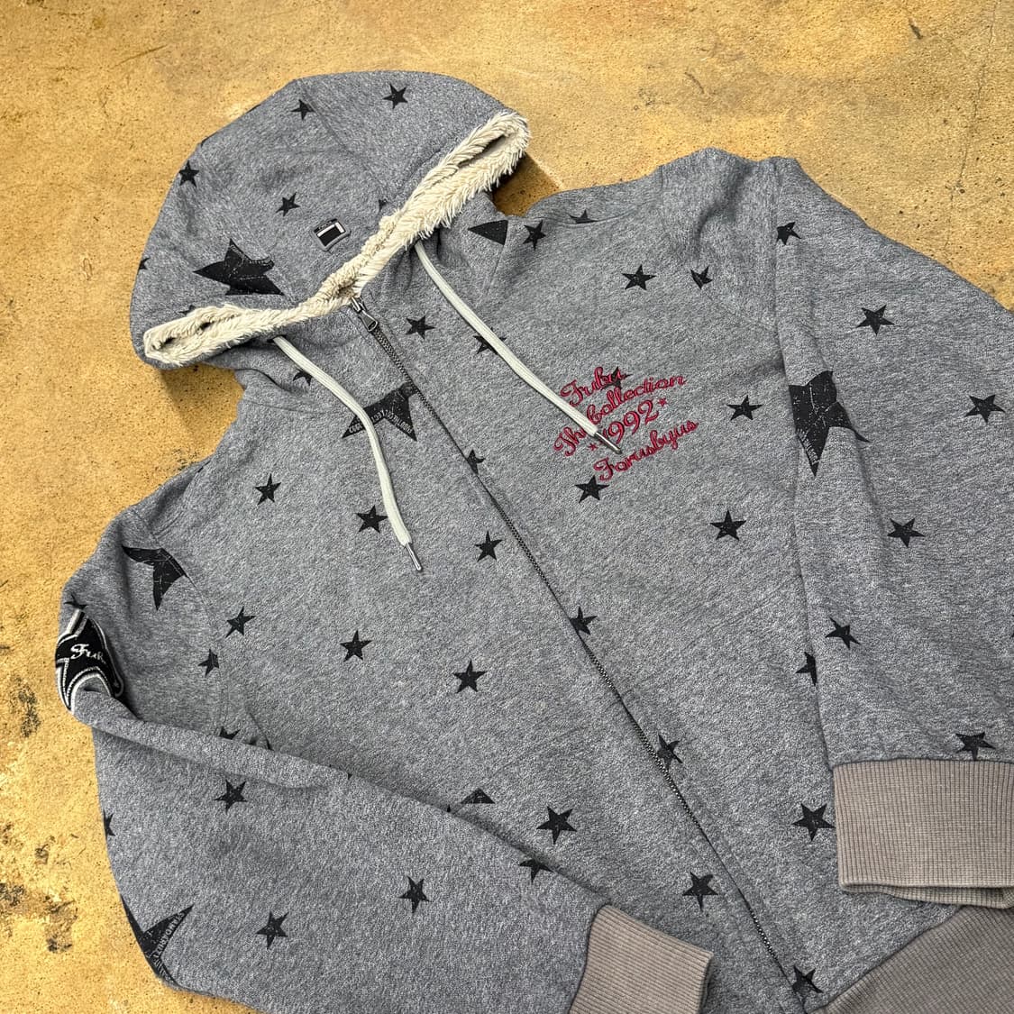 후부 도트 스타 그레이 후드집업  상품이미지1