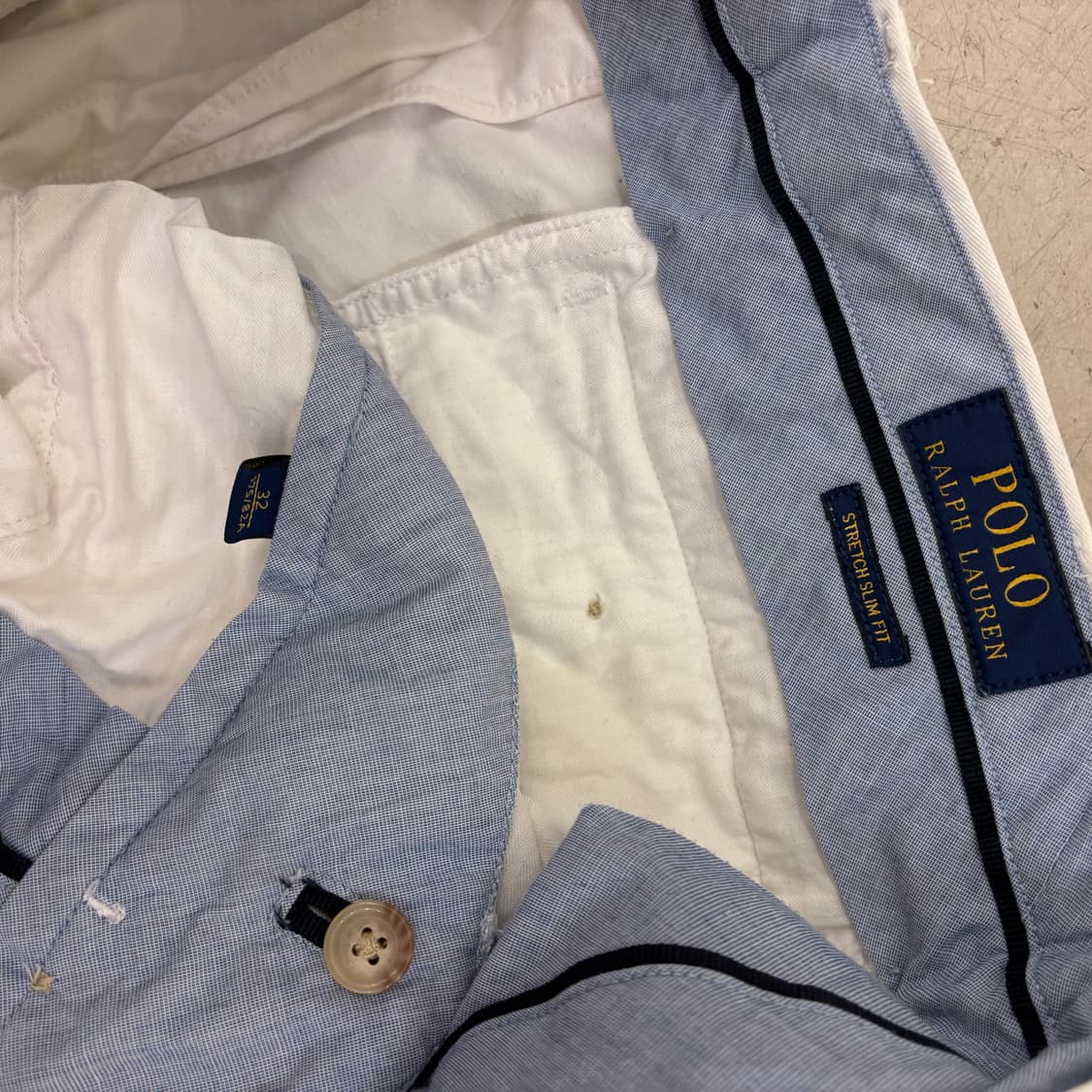 폴로 랄프로렌 화이트 슬림핏 하프 팬츠 상품이미지3