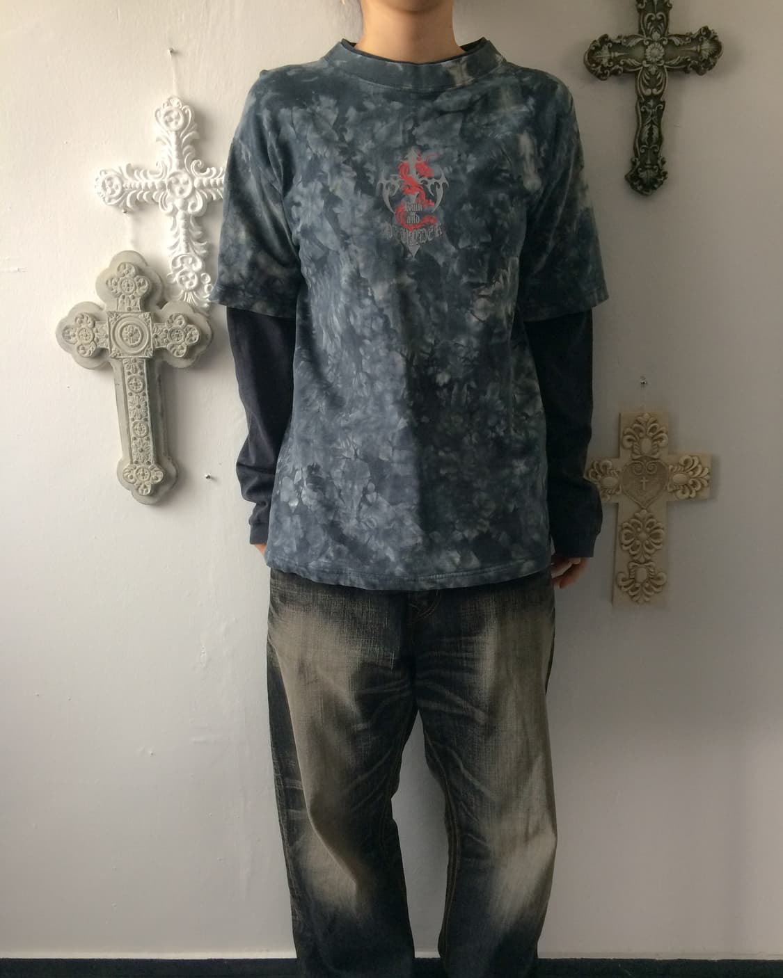 Dyed layered sleeve 상품이미지1
