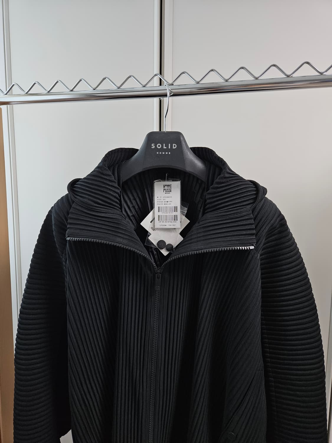 옴므플리세/ 25년 5월 먼슬리 오버사이즈 후드 집업 블랙/ 3 상품이미지5