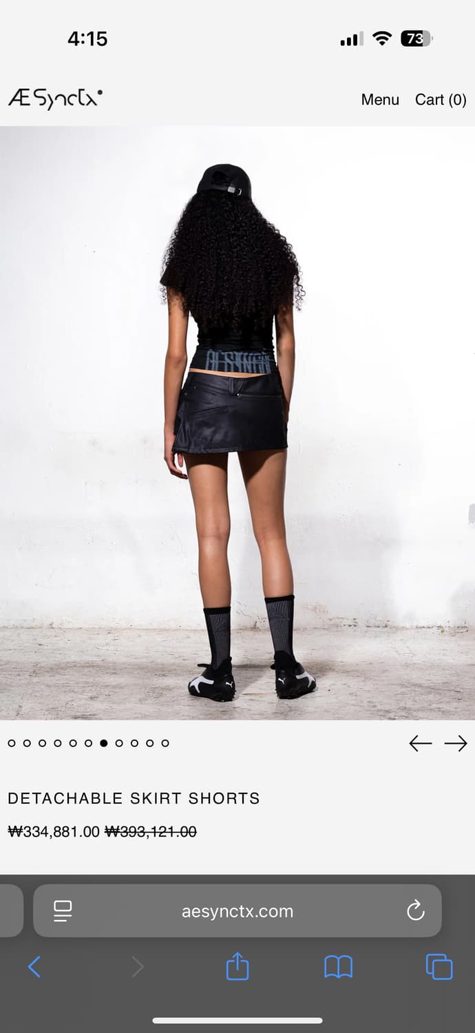 aesynctx DETACHABLE SKIRT SHORTS S 상품이미지3