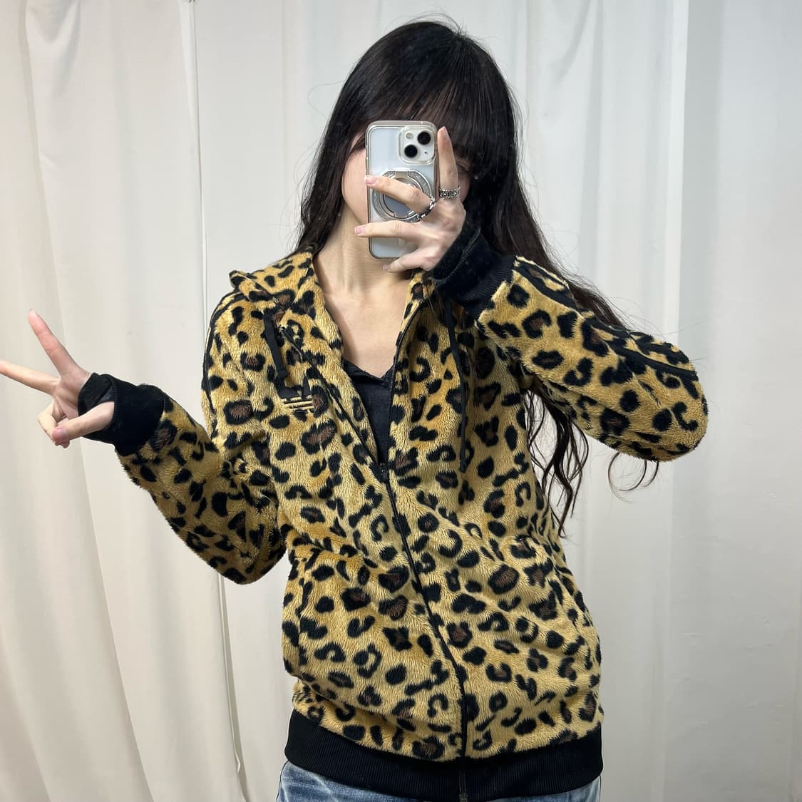 Adidas Trefoil Leopard Fleece Jacket   상품이미지2