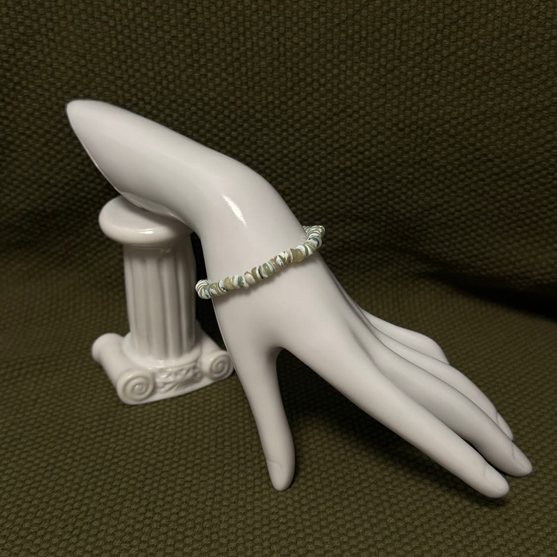 빈티지 블루 지개비즈 팔찌 상품이미지2