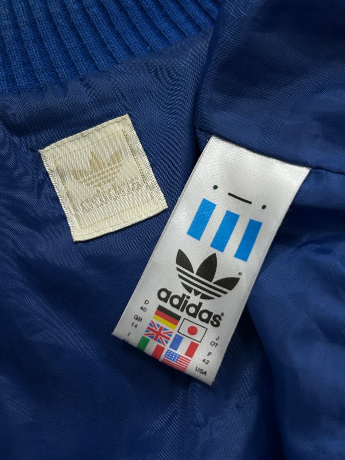 아디다스 올드스쿨 로고 블루 점퍼 자켓 M  상품이미지9