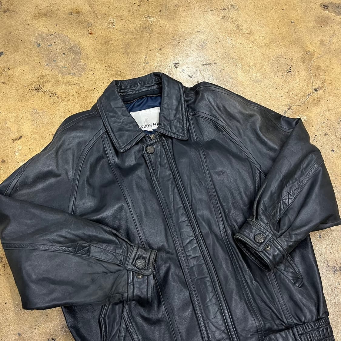 [정품/100] 런던포그 블랙 양가죽 자켓 b15 상품이미지1