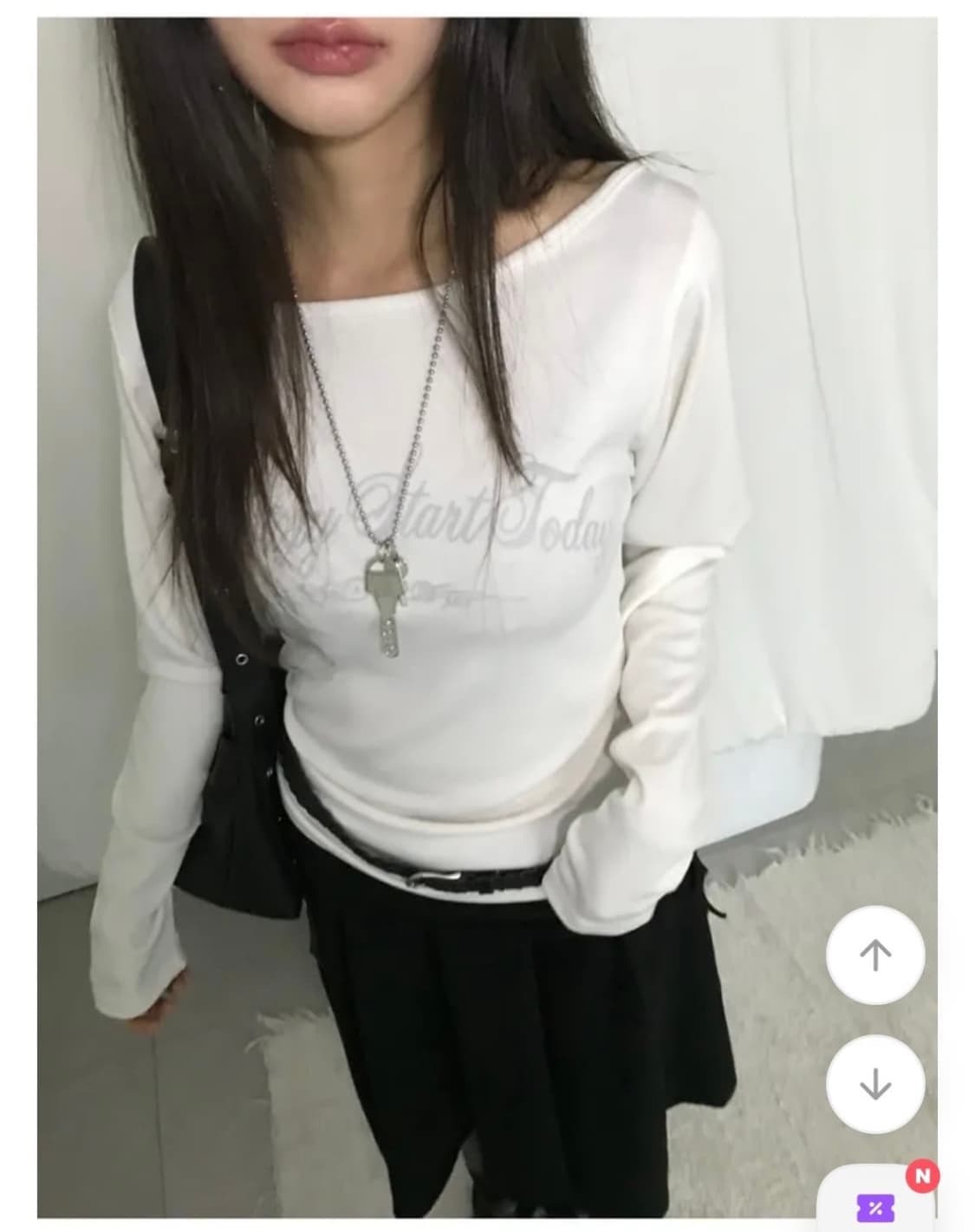 에이블리 데이레터링 유넥 상품이미지2