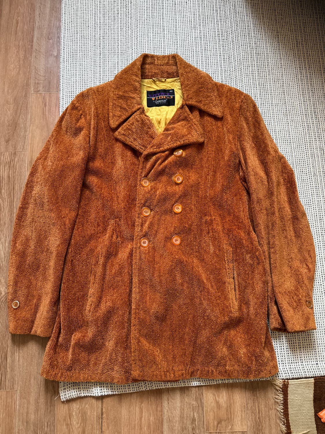 60s 빈티지 아카이브 파일 벨루어 카코트 상품이미지2