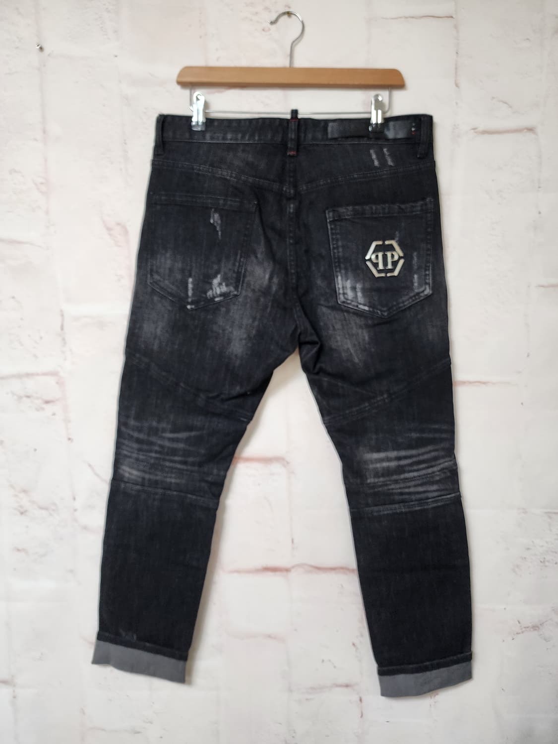 필립플레인 블랙 데님 팬츠 상품이미지2