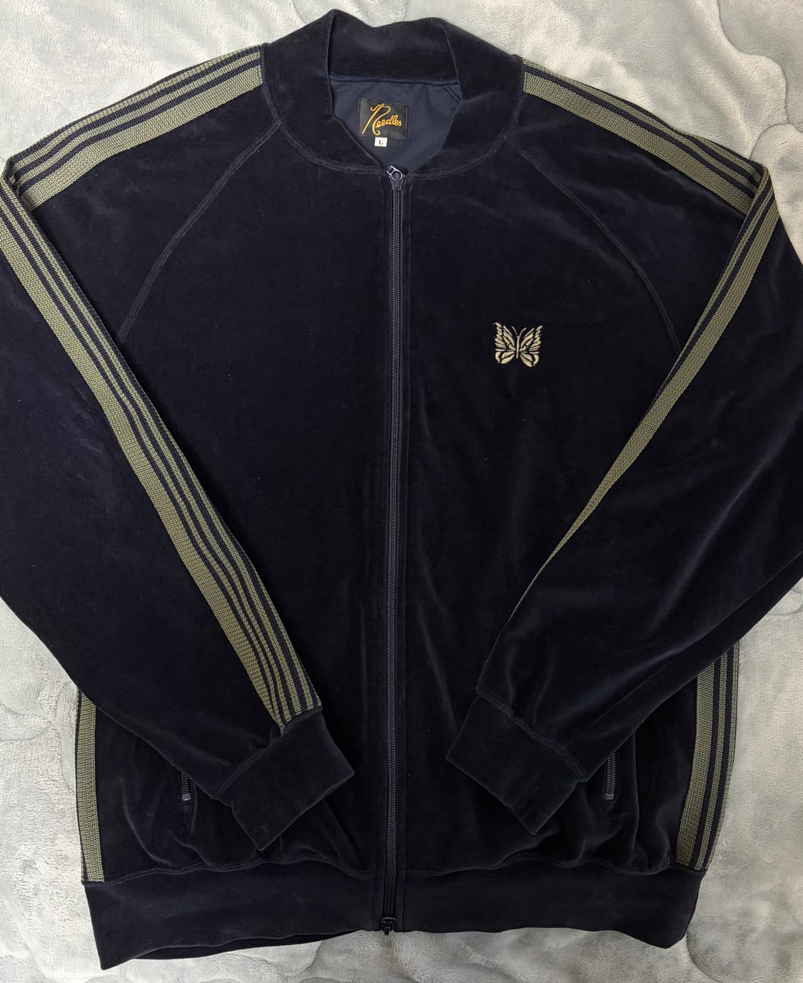 니들스 벨루어 트랙자켓 네이비 상품이미지1