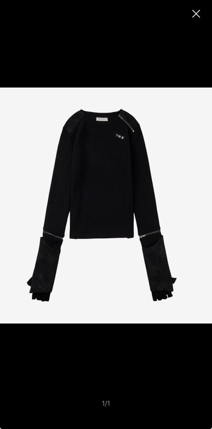 구해요)보니앤키예 Detachable Zipper Leather Top 상품이미지1