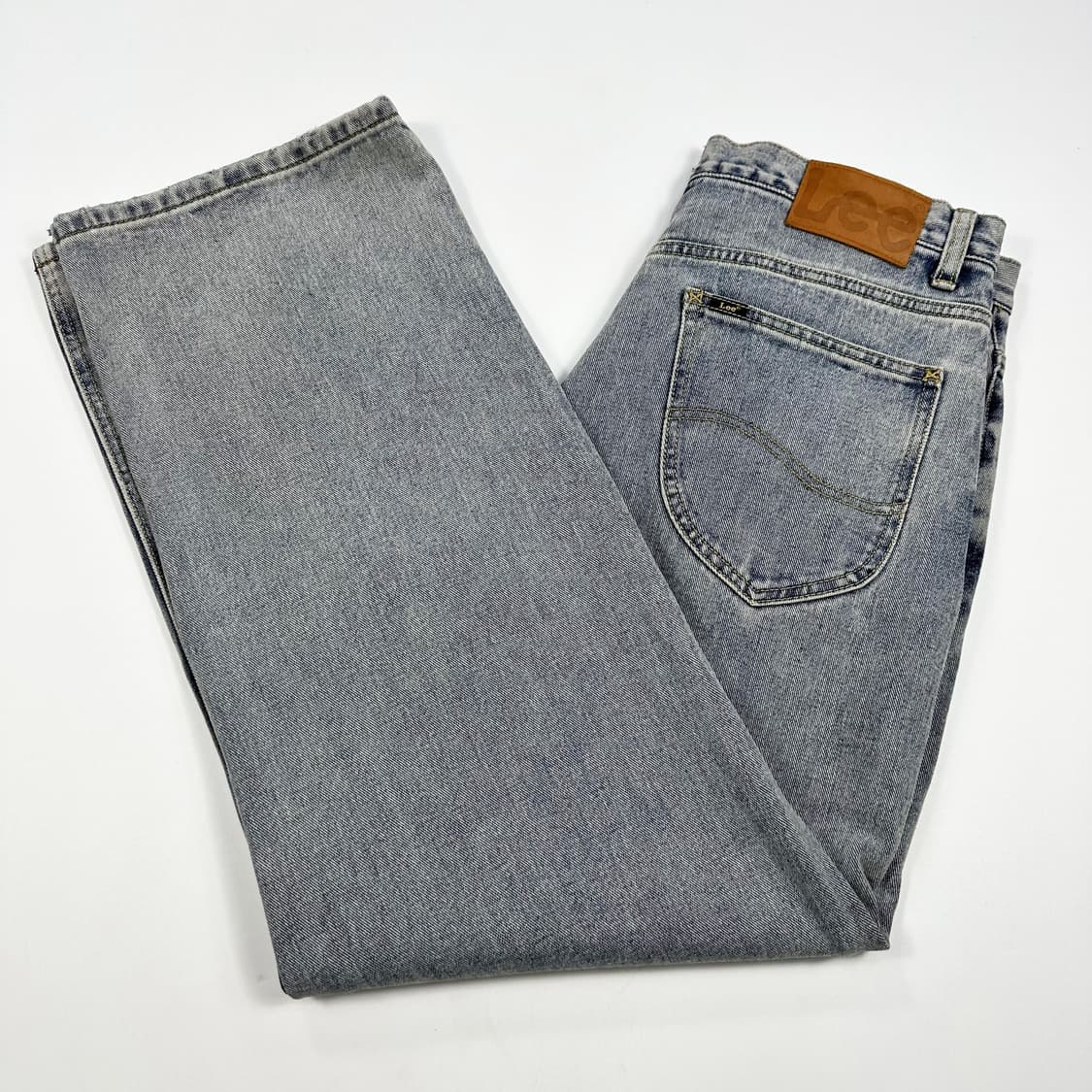 Lee (리) 아이스 워싱 와이드 데님팬츠 (34인치) 상품이미지2