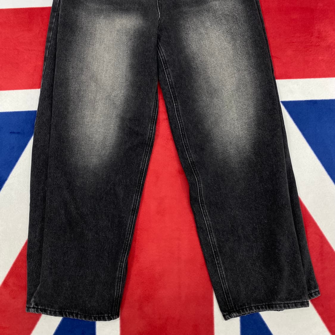 빈티지 와이드 흑청데님팬츠 여성M  상품이미지3