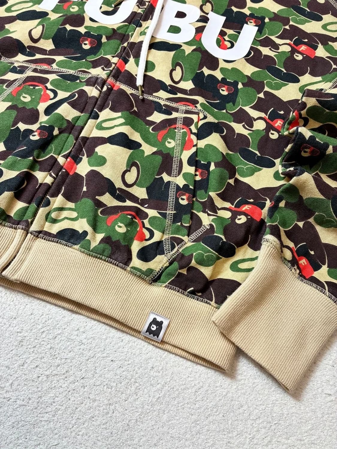 푸부 베이프 오마주 쿠마 카모 후드집업 PN7415 상품이미지4