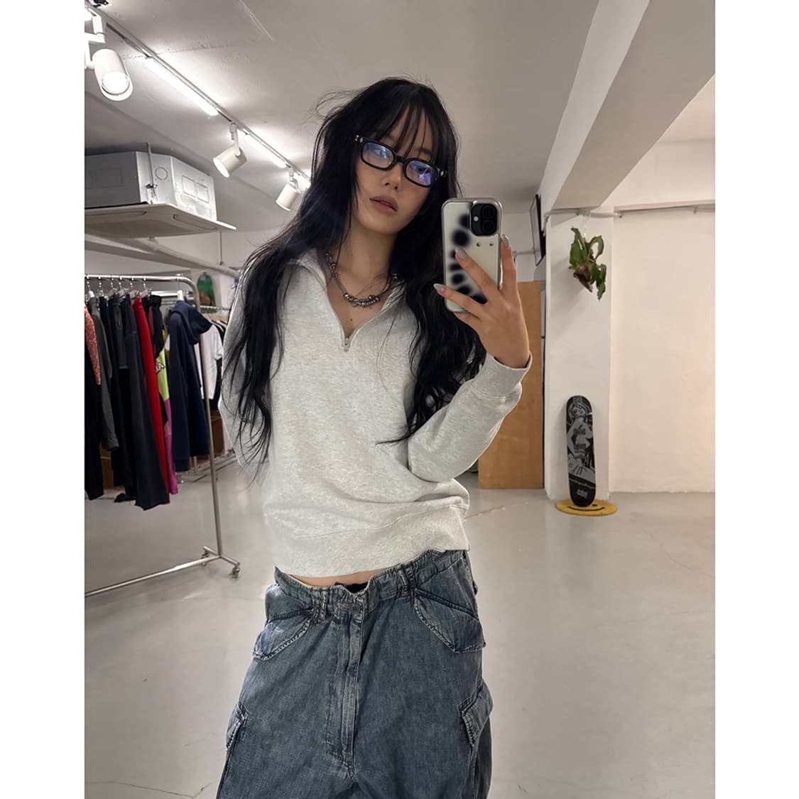 빔즈 BEAMS Half Zip Sweat 상품이미지3