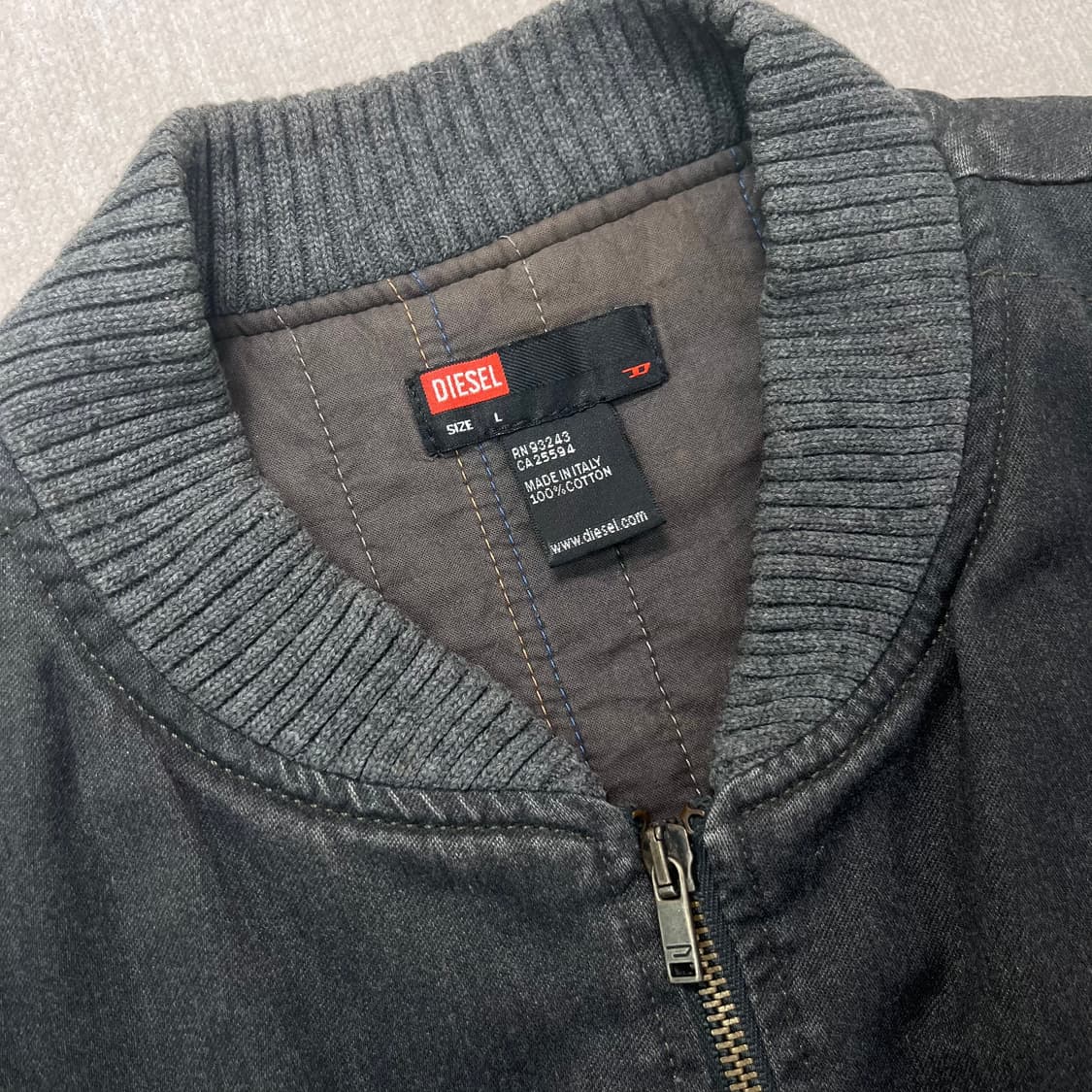 100 디젤 빈티지 누빔 봄버 자켓 상품이미지3