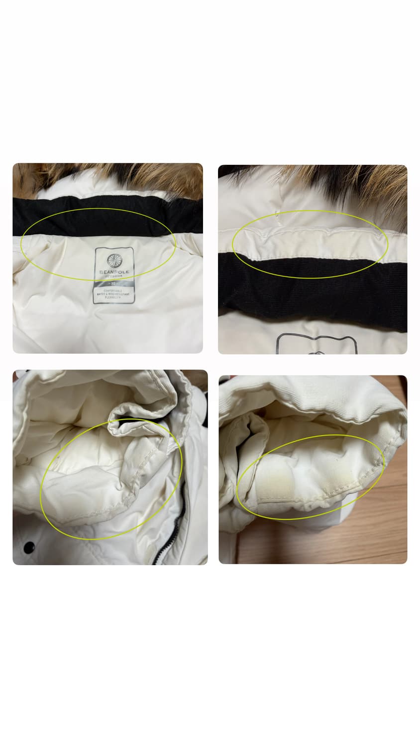 빈폴 아웃도어 화이트 패딩 90 상품이미지2