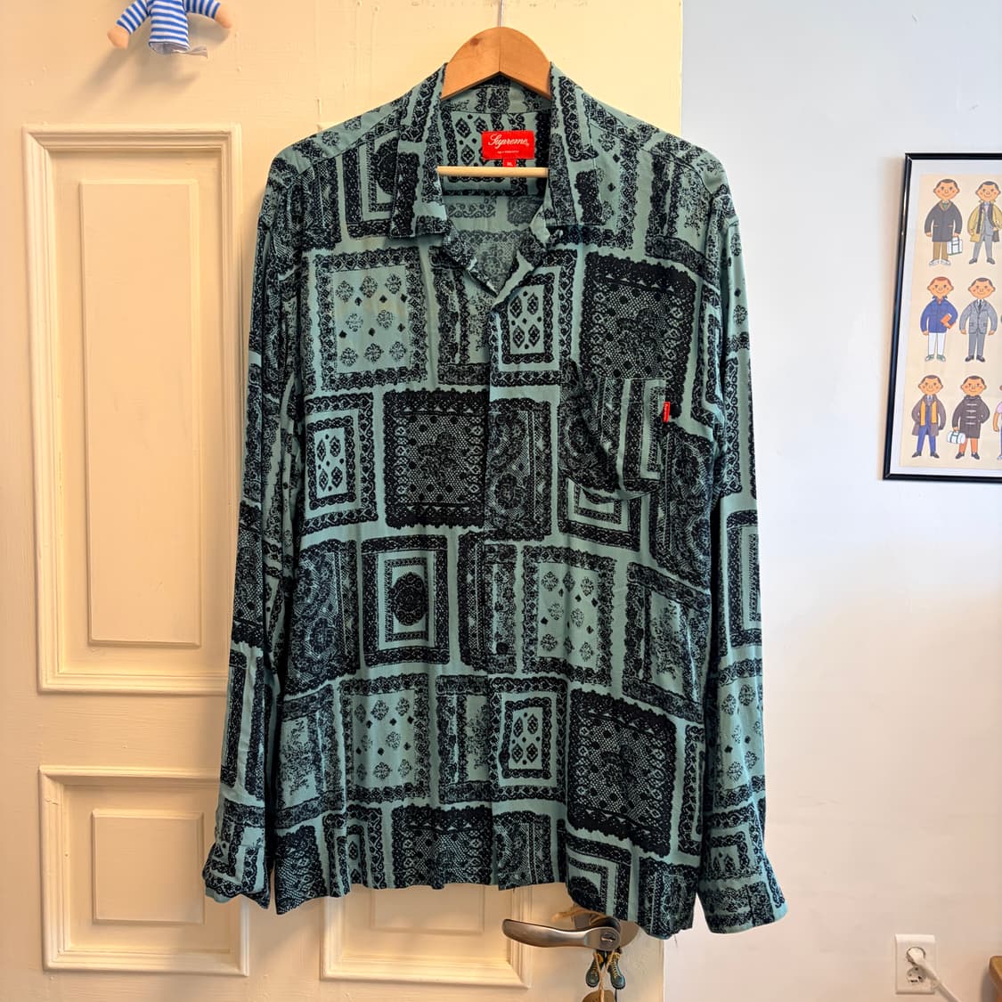 2017 슈프림 페이즐리 오픈카라 셔츠 상품이미지1