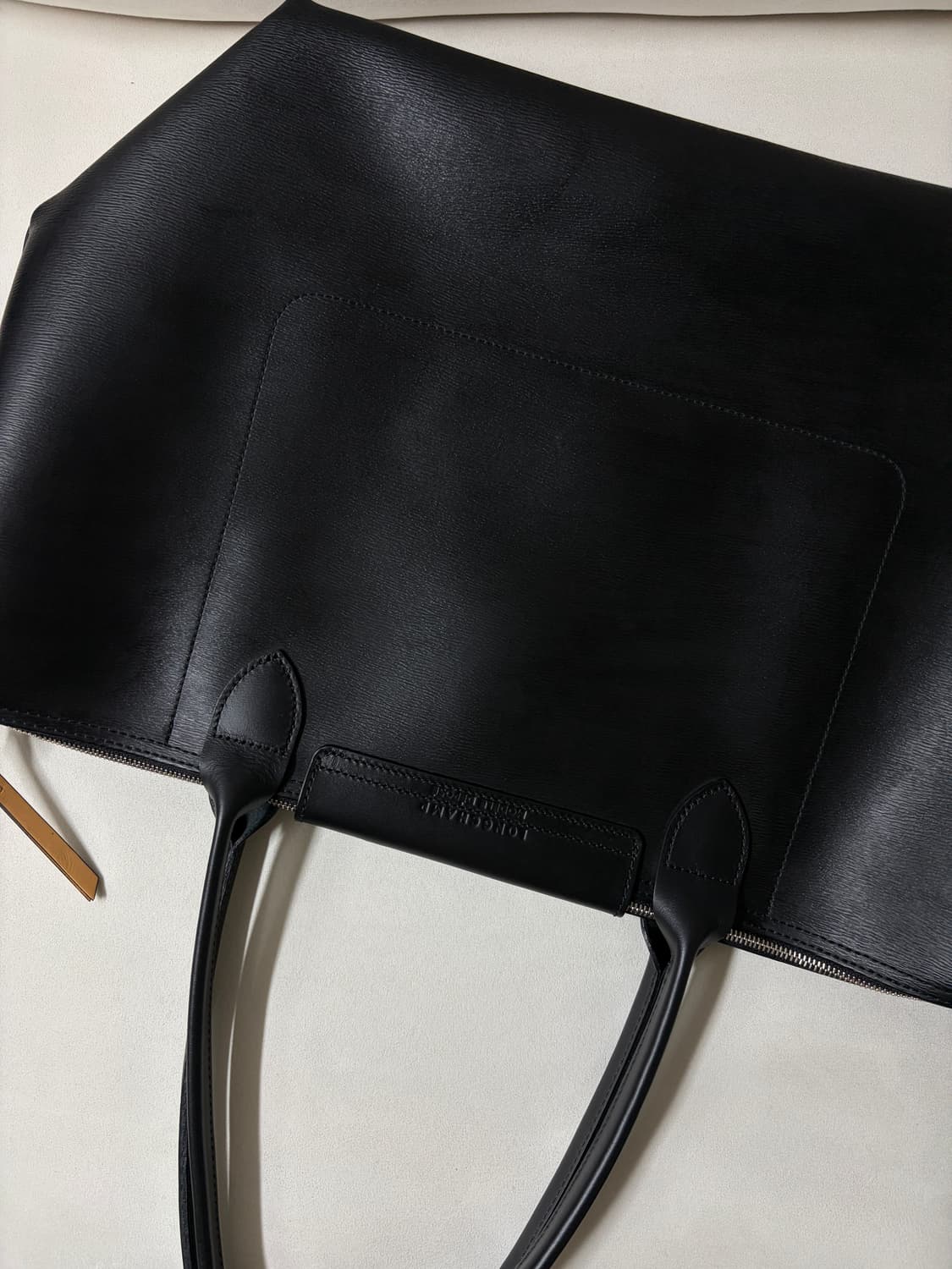 롱샴 르플리아쥬 시티 토트백 블랙 L 상품이미지3