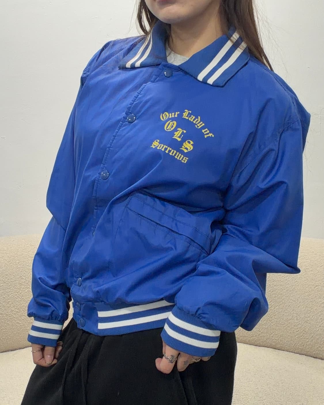 90s 올드스쿨 빈티지 크롬레터링 스타디움 자켓 상품이미지3