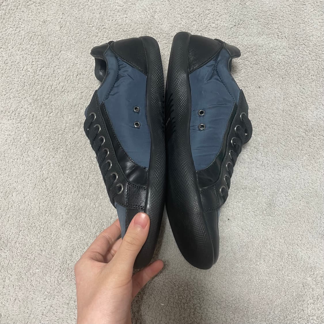 275) 프라다 스포츠 레더 나일론 트레이너 스니커즈  상품이미지4