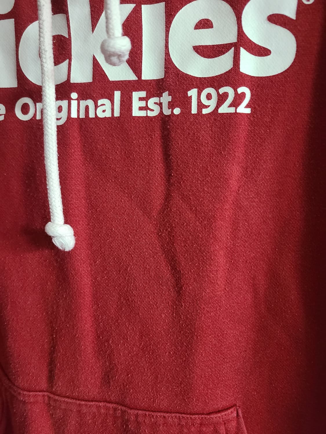 디키즈 빨간색 후드티(스몰) 상품이미지3