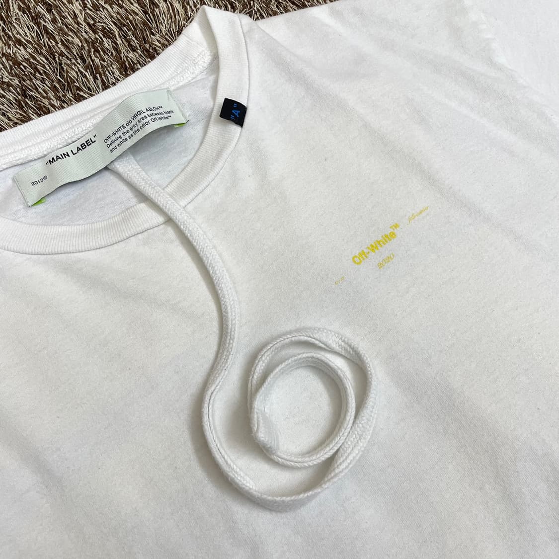 오프화이트 Off-White 화이트 아크릴 애로우 반팔 티셔츠 2XS 상품이미지3