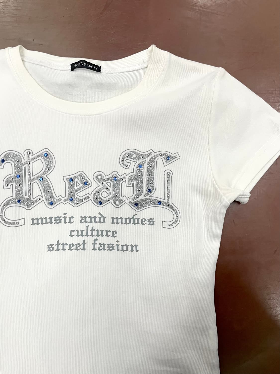 White Cubic lettering T-shirts 상품이미지4