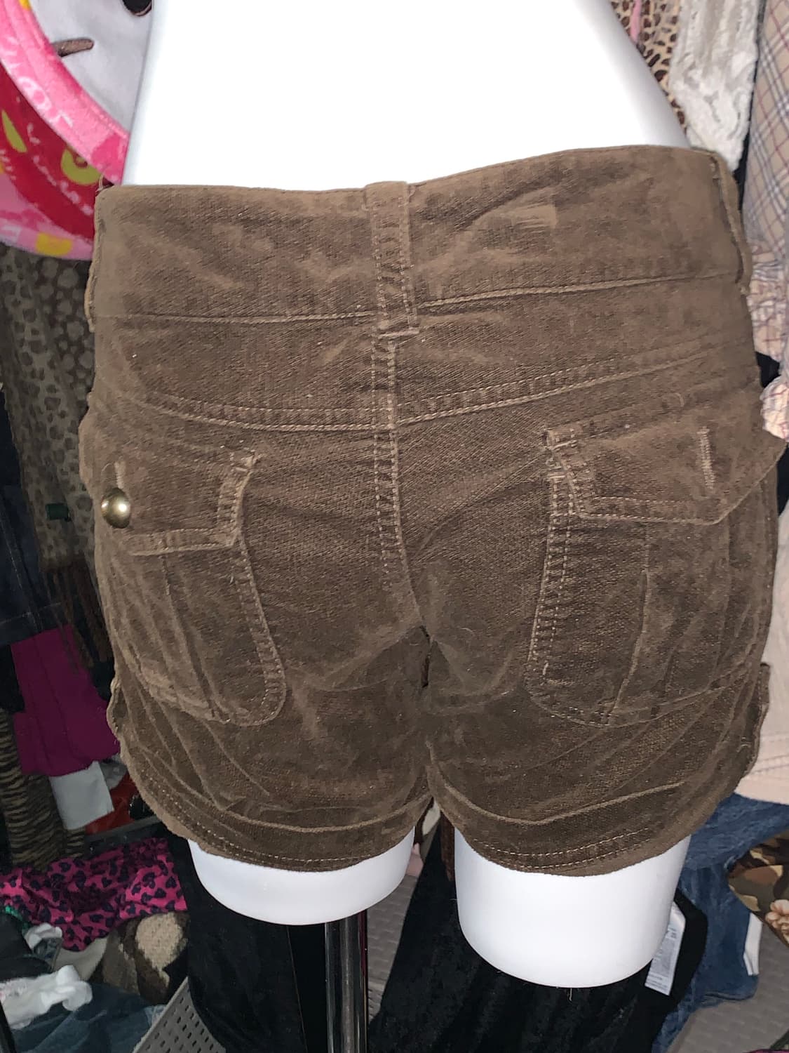 쿠마모리 브라운 코듀로이 숏츠 상품이미지3