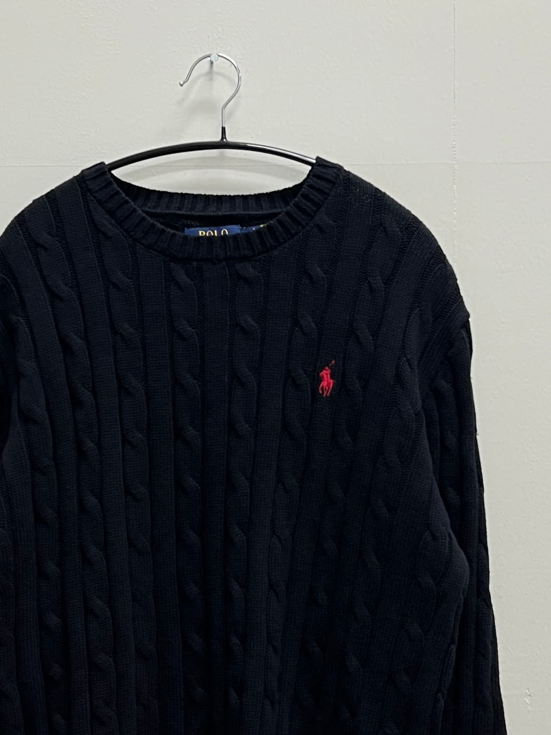 폴로 랄프로렌 케이블 꽈배기 니트 블랙 상품이미지3