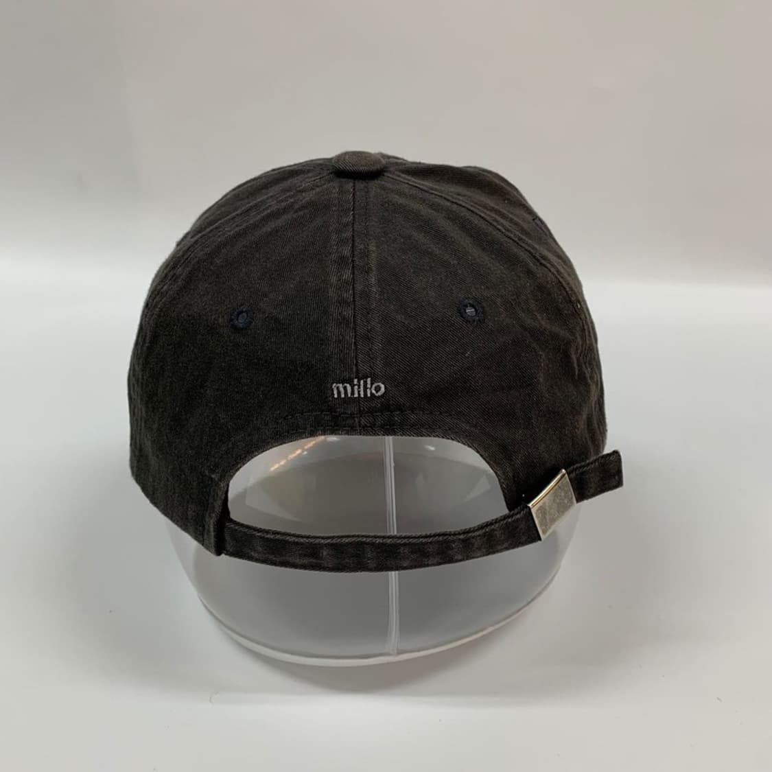 밀로 아카이브 빈티지 워싱 레터링 볼캡 차콜 상품이미지2