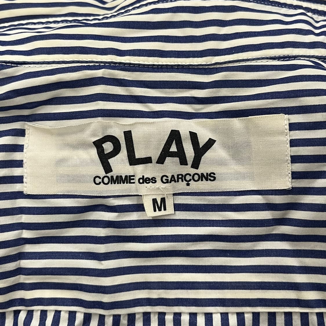 [정품/M] 꼼데가르송 스트라이프 카라 셔츠 긴팔티 b19 상품이미지5