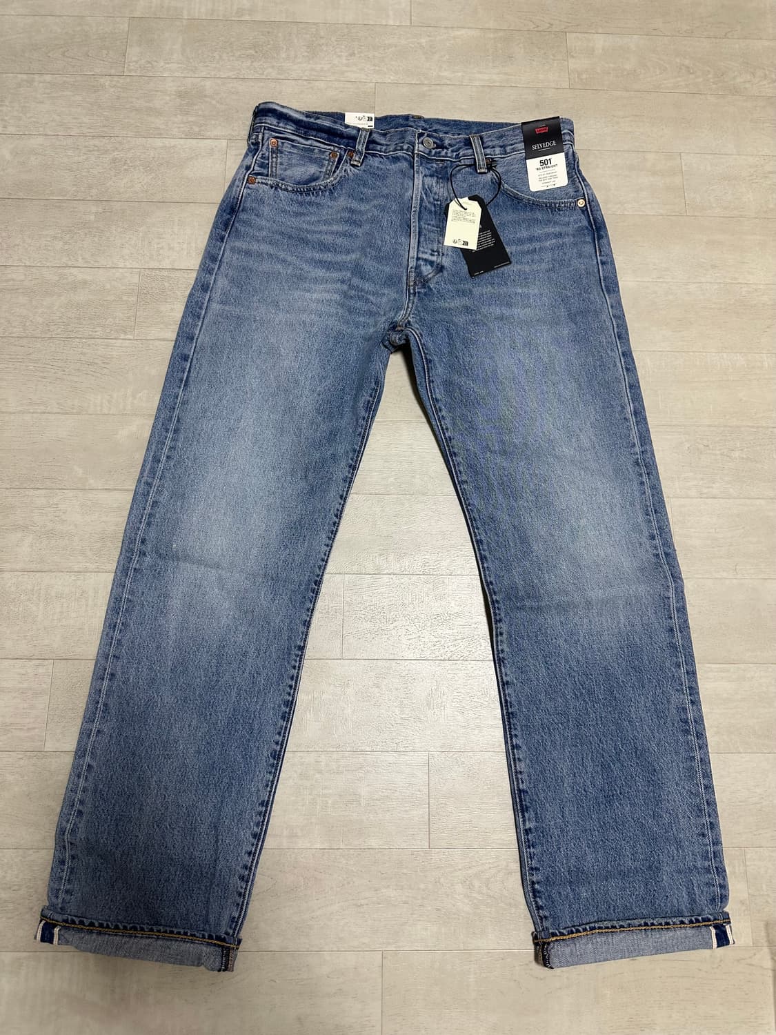 리바이스 501 셀비지 데님 '93 스트레이트핏 뷰티풀 디사스터 상품이미지1