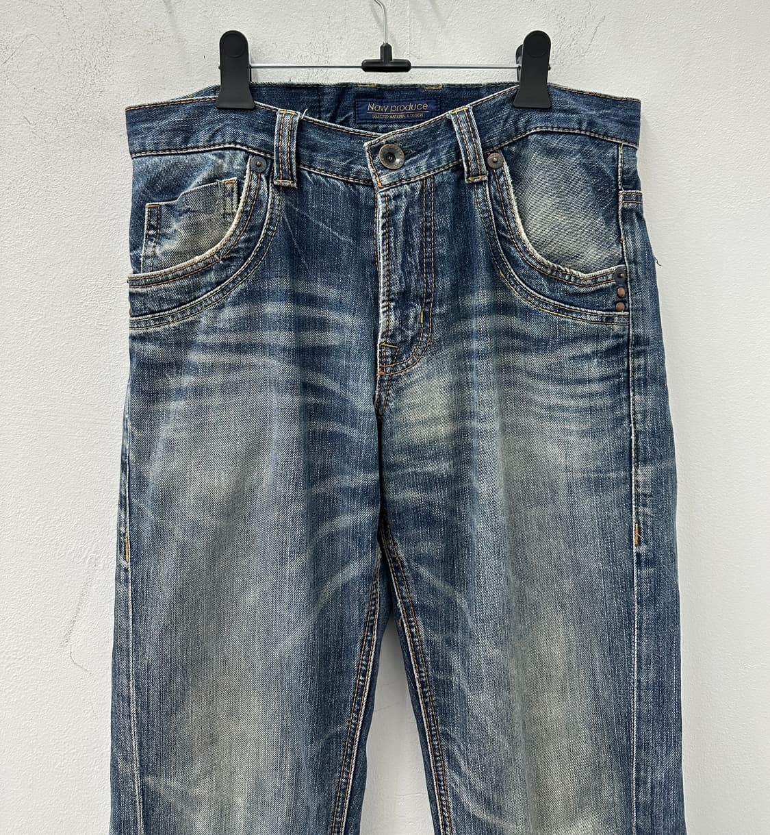 Navy produce stud & zipper detail denim  상품이미지10