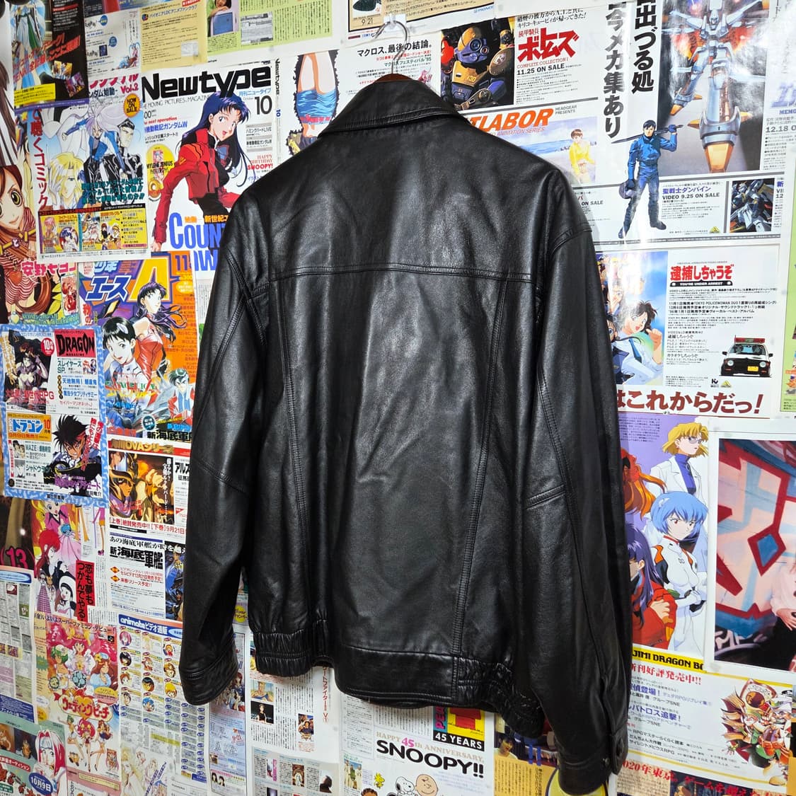 인디안 스트라이프 안감 양가죽 블랙 봄버 자켓 상품이미지6