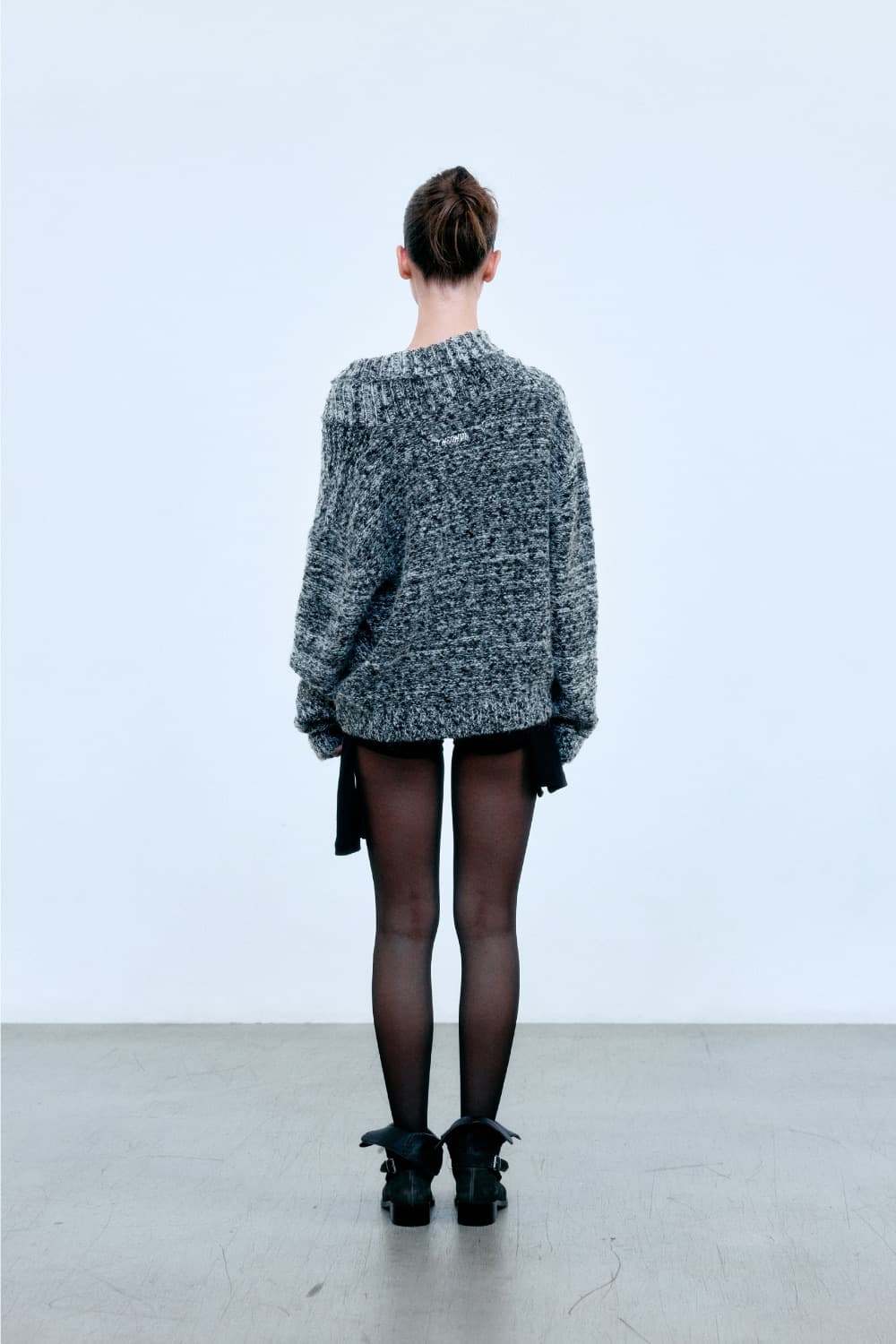 더오유 알파카 믹스 토글 니트 가디건 블랙 상품이미지5