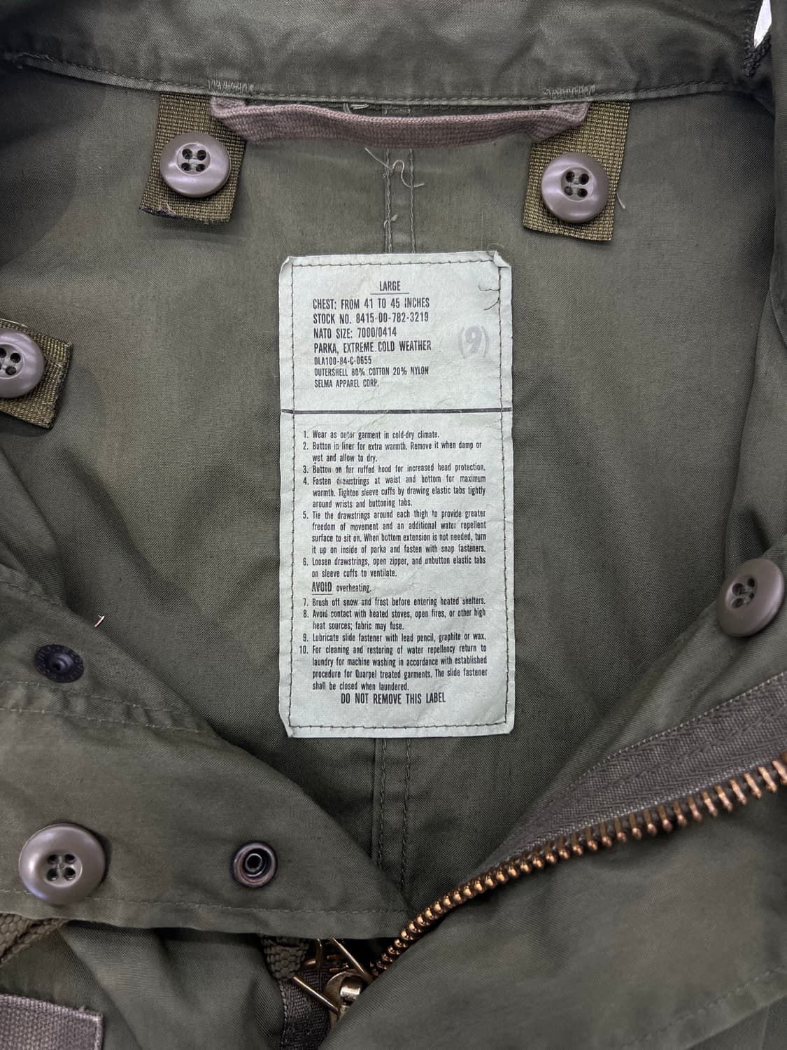 US NAVY M-65 피쉬테일 파카  상품이미지7