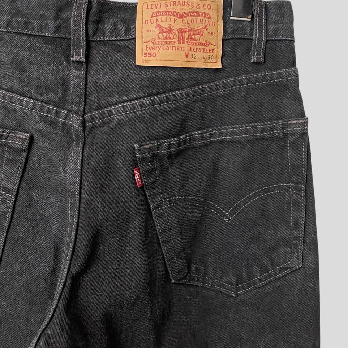 (32)90s 리바이스550 흑청 데님 청바지 상품이미지5