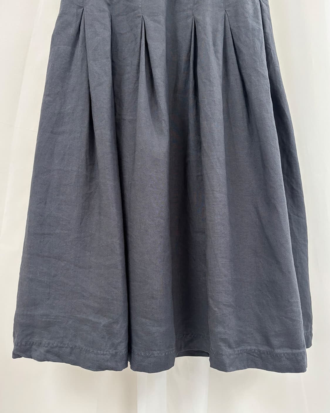 SWARM mellow grey tuck linen skirt 상품이미지6