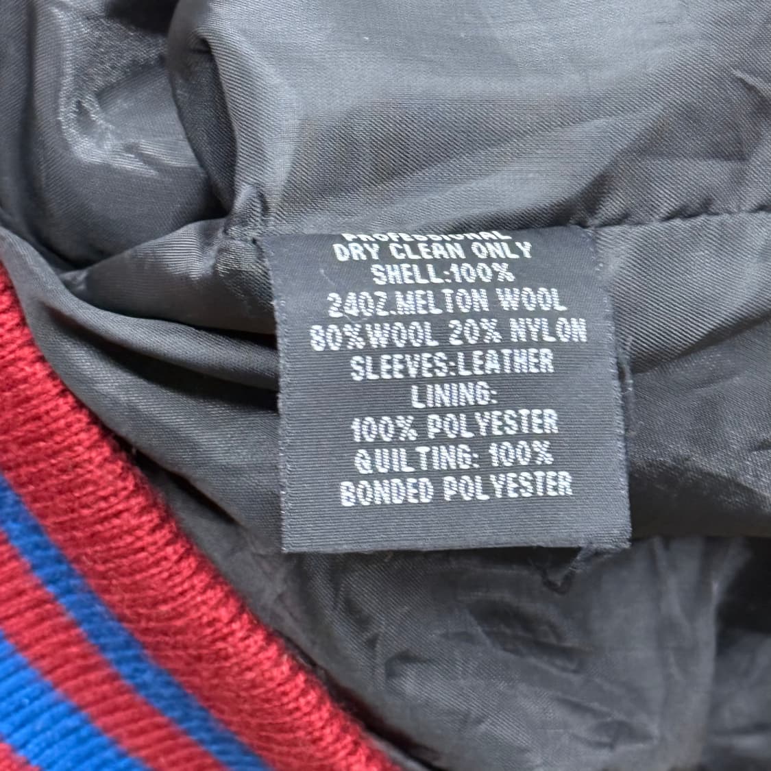 [정품/L] maverick 레드 K 로고 레더 야구 점퍼 b18 상품이미지6