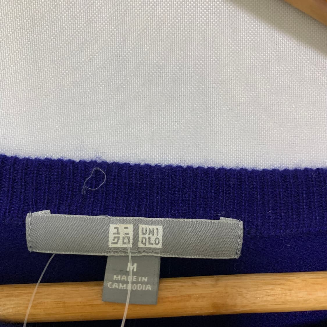 유니클로 블루 네이비 캐시미어 100% 빈티지 니트 M 상품이미지6