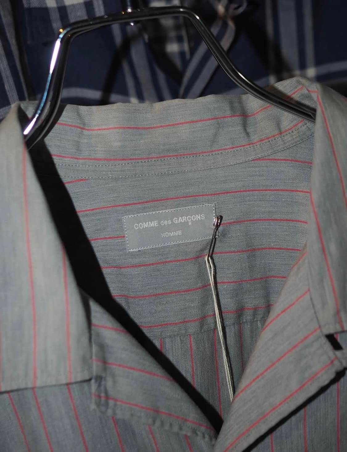 90s comme des garcons homme 꼼데 스트라이프 셔츠 상품이미지2