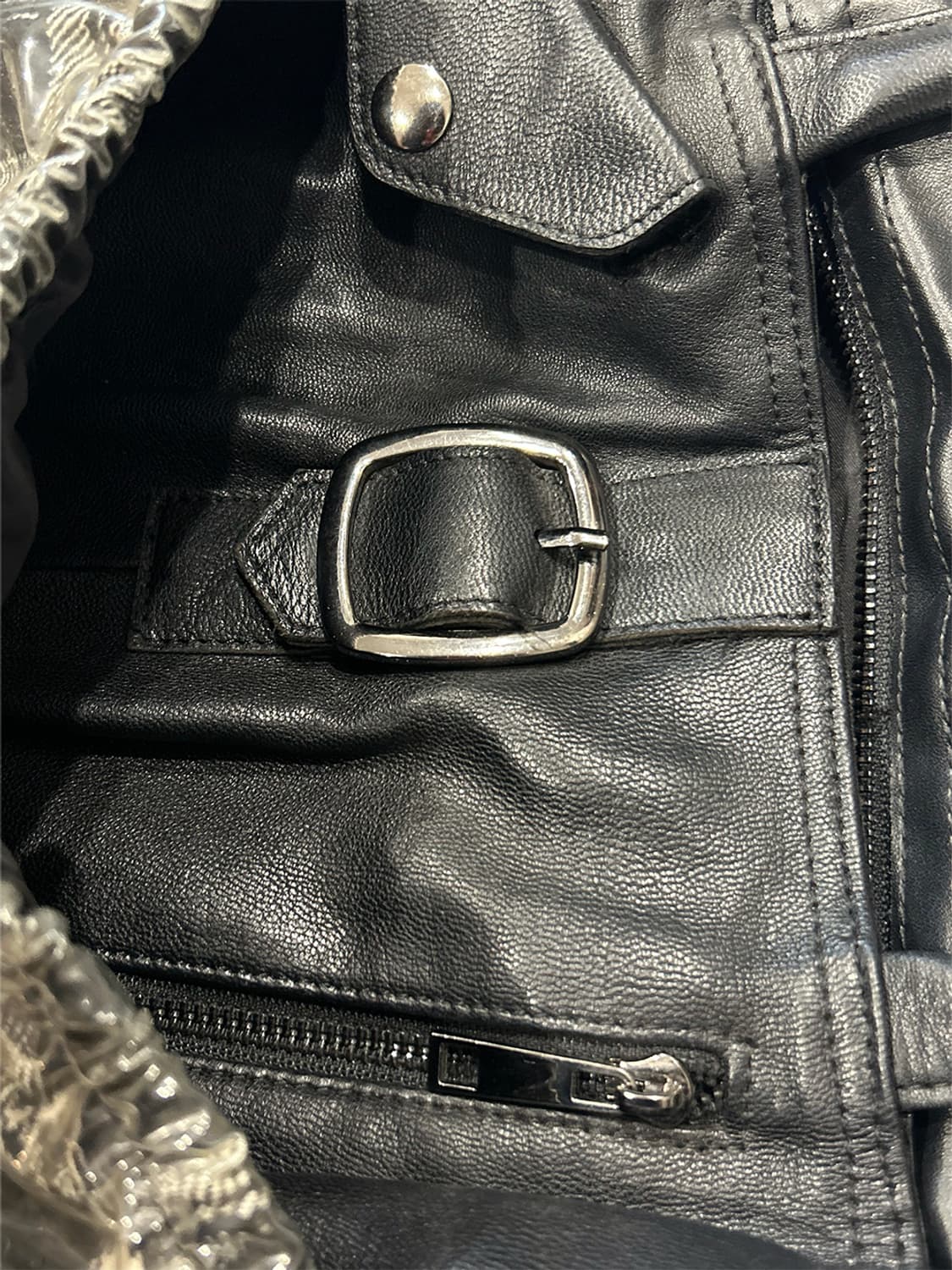 PVC check belt bag 상품이미지4