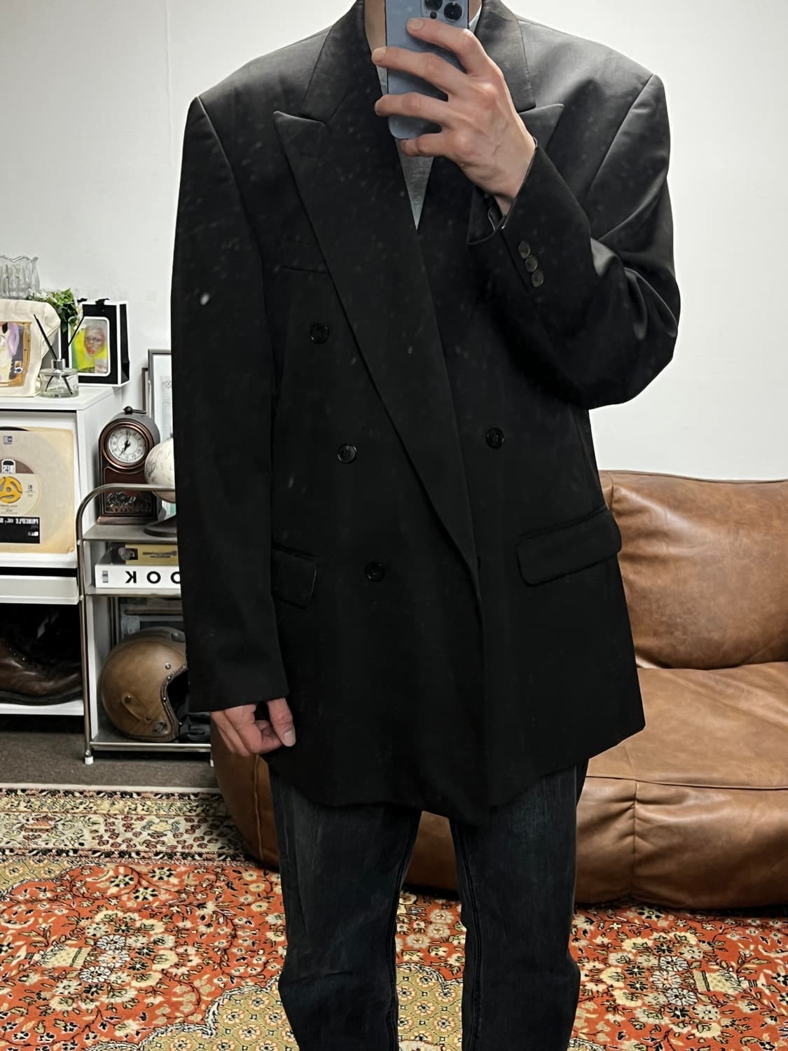 [XXL] Bachrach 브라운 오버사이즈 블레이저 상품이미지2