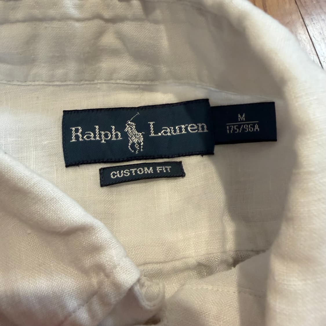 폴로 랄프로렌 화이트 린넨 반팔 셔츠 상품이미지3