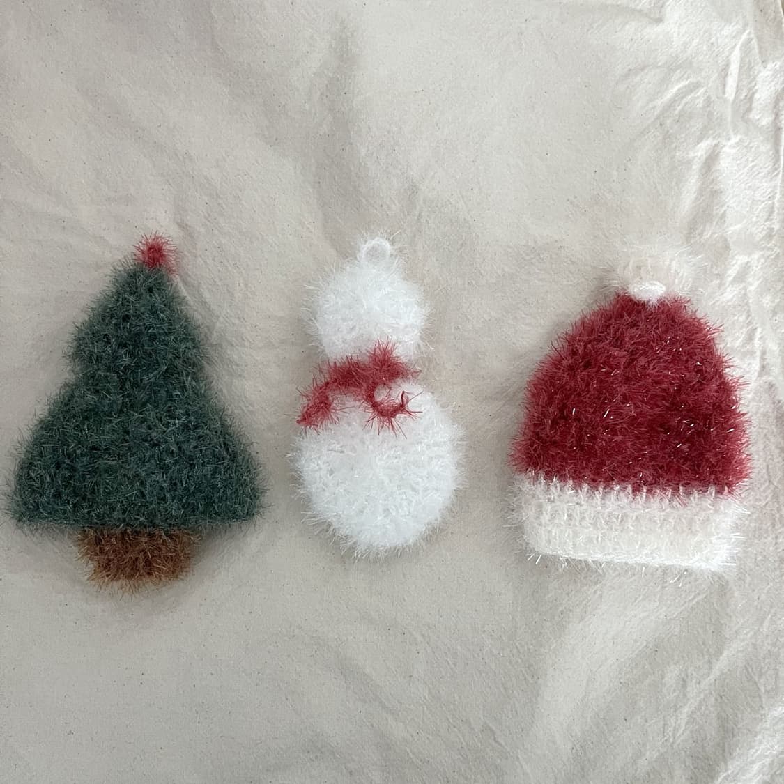 한정판매) 크리스마스 수세미 오너먼트 세트🎅🏻 상품이미지2