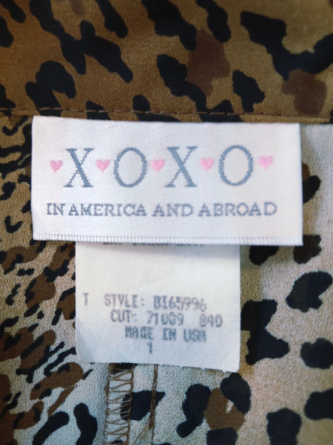 90s USA 빈티지 XOXO 믹스 애니멀 프린트 원피스 상품이미지4