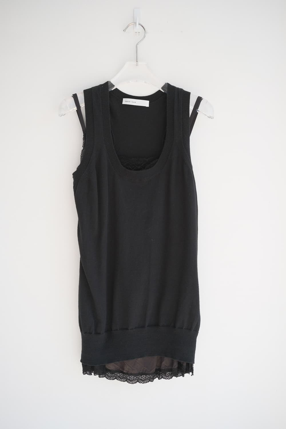 Lace slip layered knitted sleeveless loo 상품이미지4